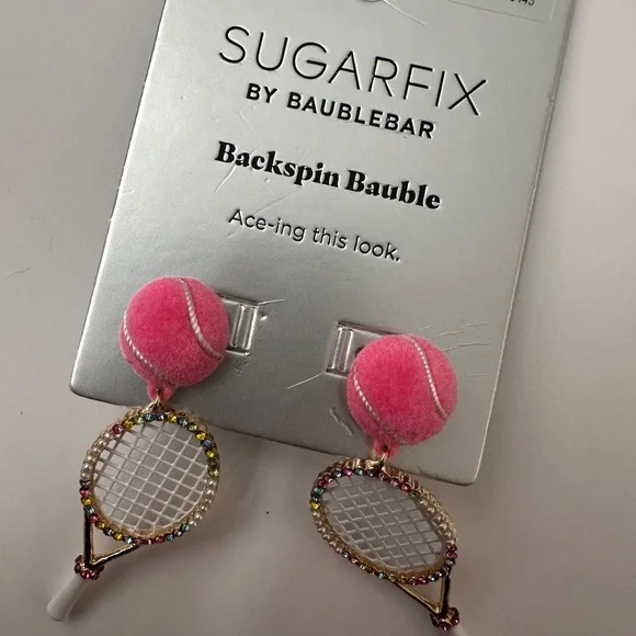BaubleBar Pink Tennis Earrings - Picture 1 of 2